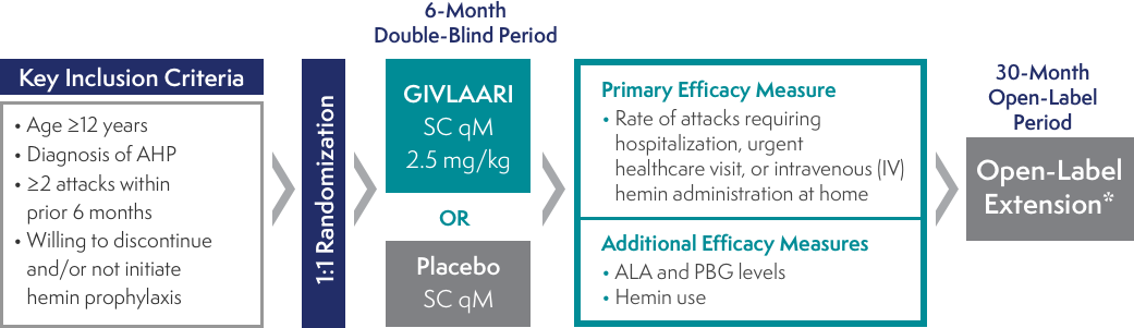Chart depicting the ENVISION study design